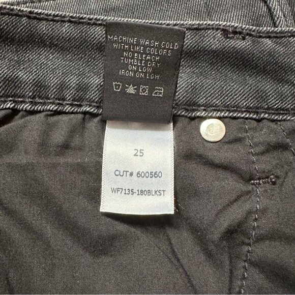 RtA Kiki Crop Raw Hem Jeans in Black Dusk Wash - Made in USA - Size 25 - Picture 14 of 16